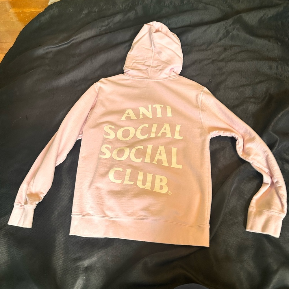 Anti Social Social Club pink hoodie worn once - Picture 2 of 6